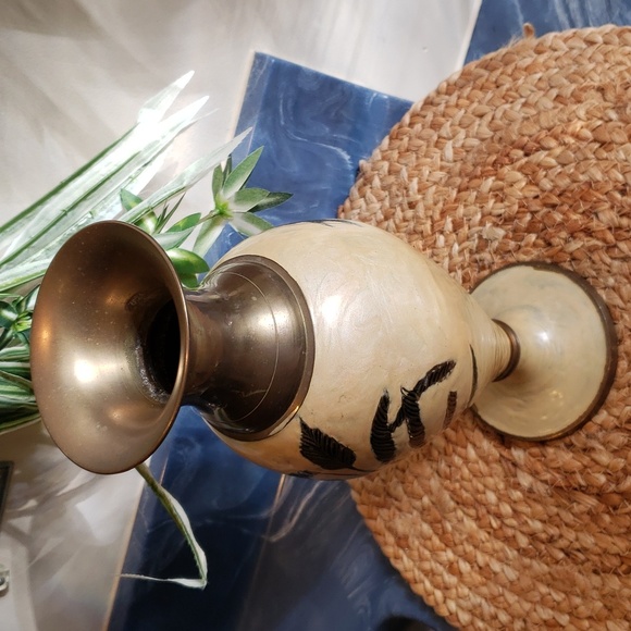 Brass 12in home Decor vase - Picture 2 of 6